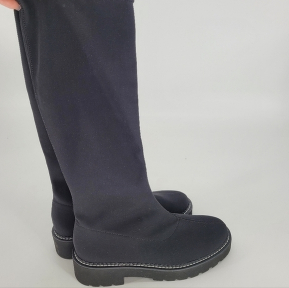 New Paul Green long classy stretchy round toe black boots size UK 4   US 6.5 - Picture 4 of 11